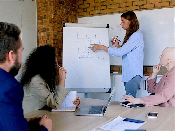 A training session in progress in an office