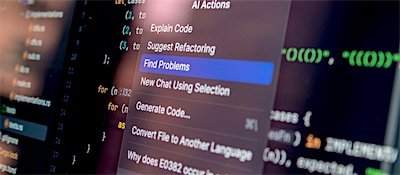 Code under review on screen